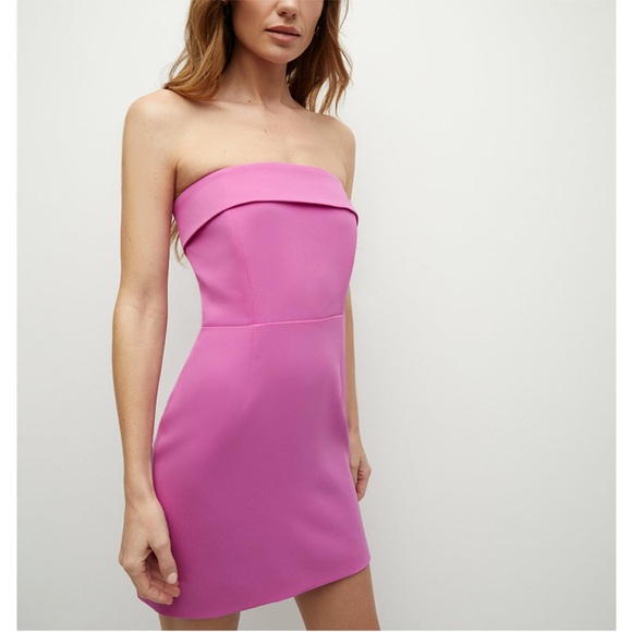 NWT Veronica Beard Maire Mini Strapless in Bright Magenta Purple - Picture 3 of 8